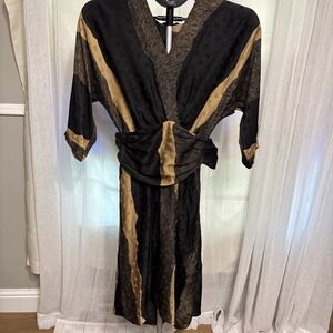 Saint Romei‎ Vintage 100% Silk Abstract Y2K 90s Cocktail Dress Size 6-8